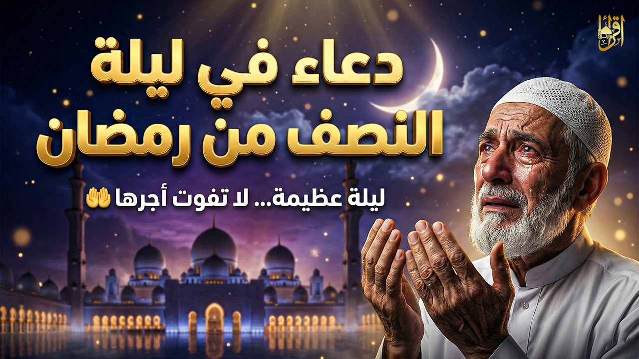 دعاء في ليلة النصف من شهر رمضان 2026 🌙 دعاء عظيم لجلب الرزق وفك الضيق وقضاء الحاجة 🤲