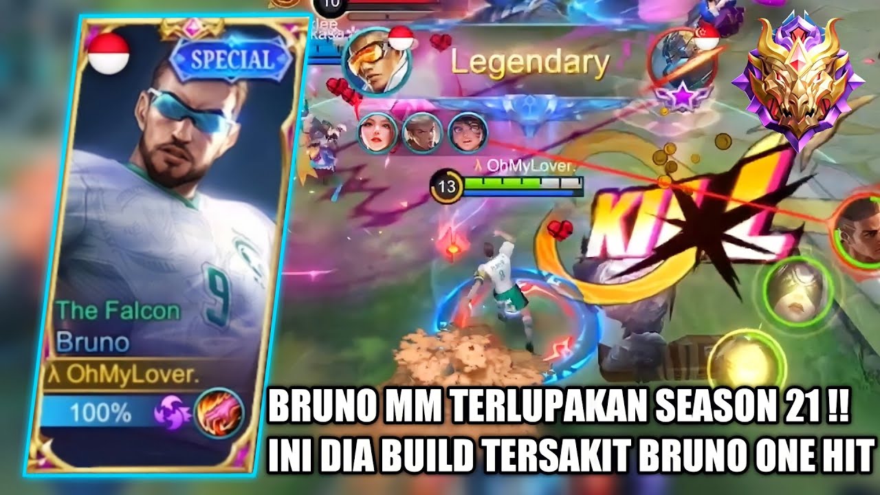 BRUNO HYPER PAKAI BUILD TERSAKIT SEASON 21, BANYAK TOP GLOBAL BRUNO BELUM TAU BUILD TERSAKIT INI !!