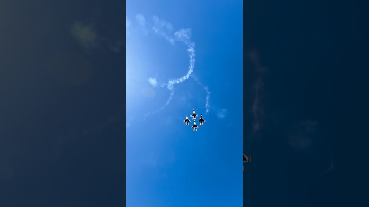 USAF Thunderbirds EPIC Flyover Diamond Formation 🔥🇺🇸🦅