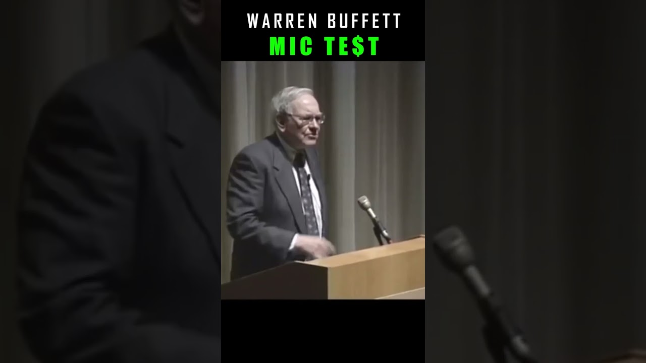 Warren Buffett Mic Test @ University of Nebraska #ceo #billionaire #warrenbuffett #speech #investor