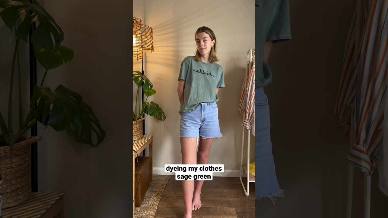 Sage green rit dye before and after transformations - dyeing my clothes #beforeandafter #diy
