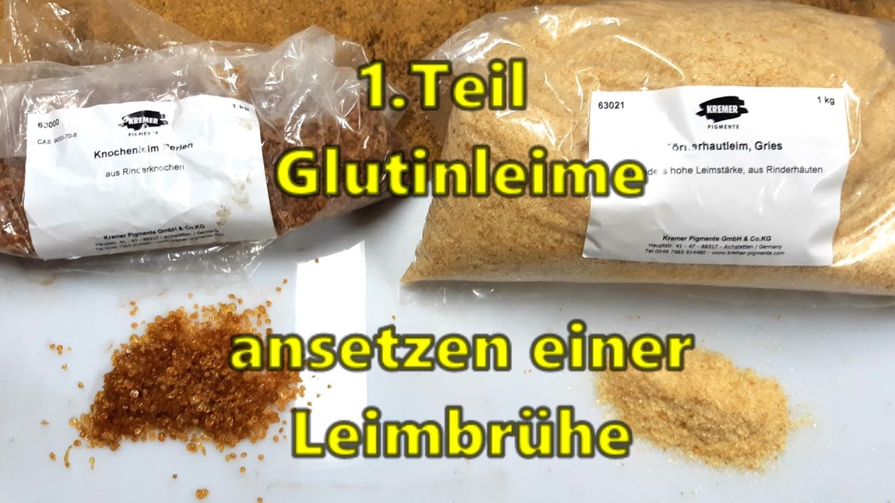 Knochenleim / Hautleim / Fischleim was macht den Unterschied