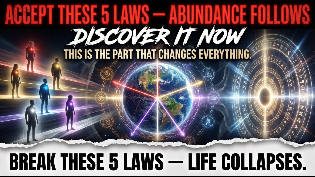 These 5 Universal Laws Decide Whether Your Life Blooms — Or Falls Apart.”