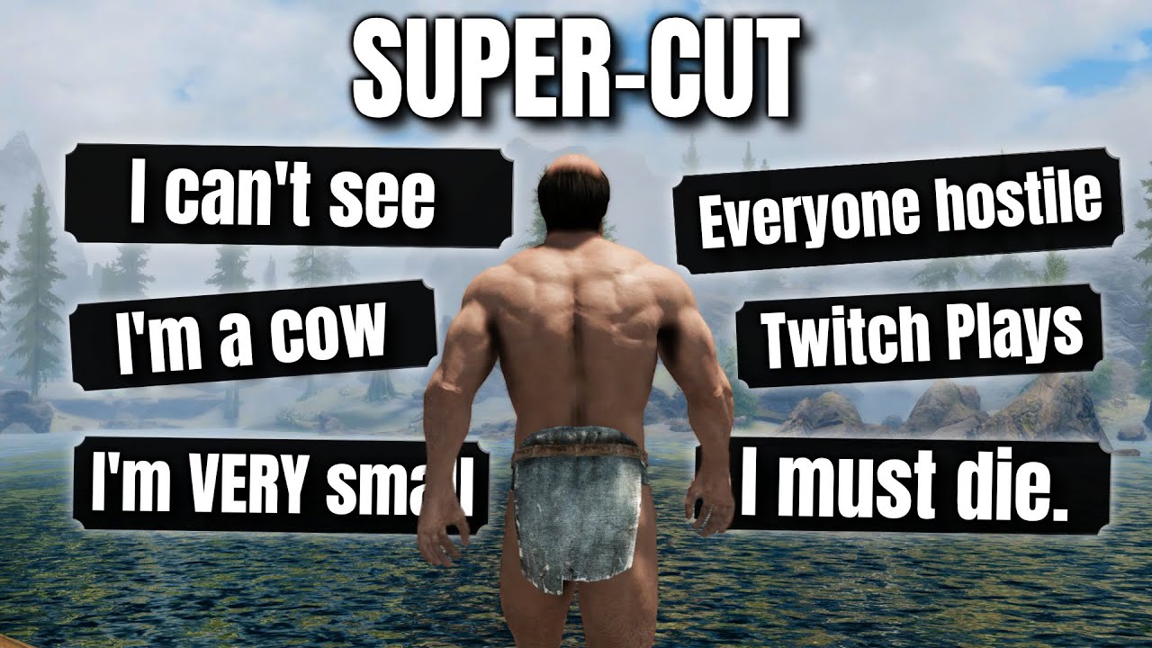 3 Hours of entirely stupid Skyrim challenges (SUPER-CUT)