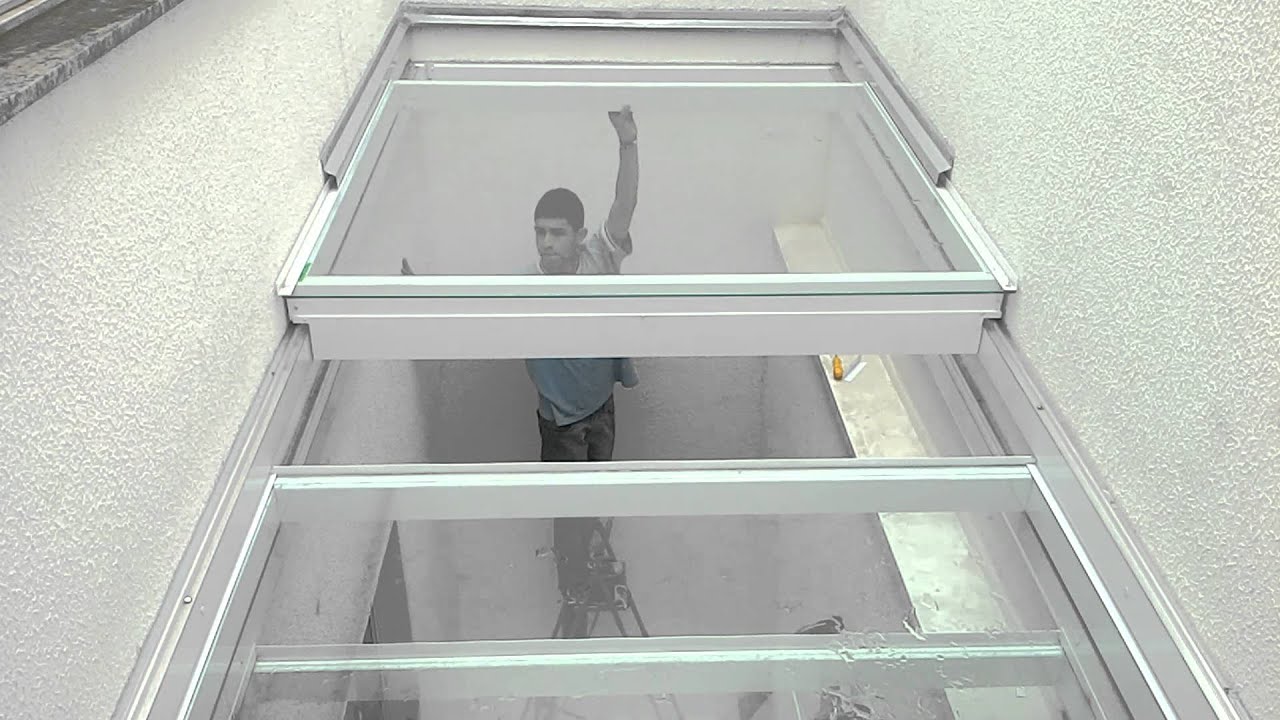 Cobertura em vidro 6mm com pelicula Retratil, cliente James