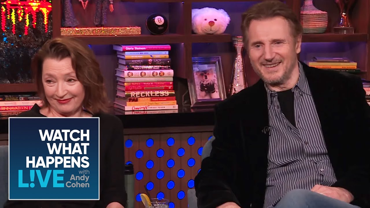 Lesley Manville & Liam Neeson Quiz Andy Cohen on British Slang | WWHL