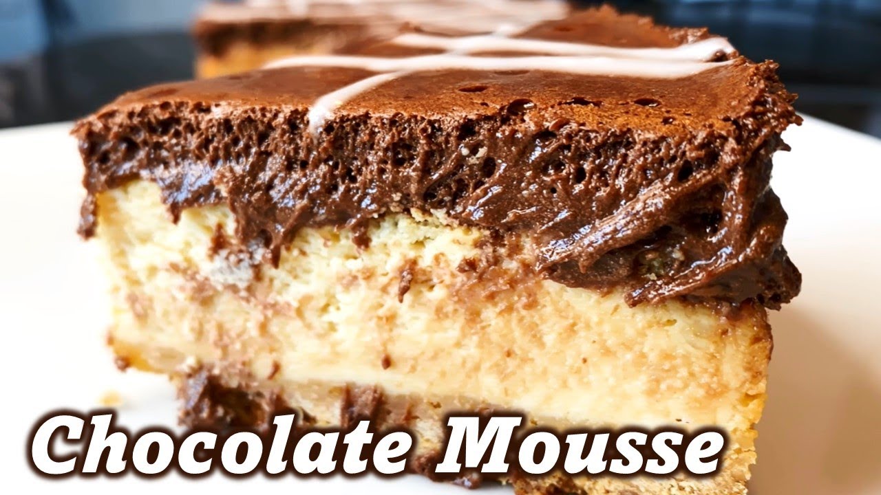 French chocolate mousse cheesecake recipe (cake mousse au chocolat)