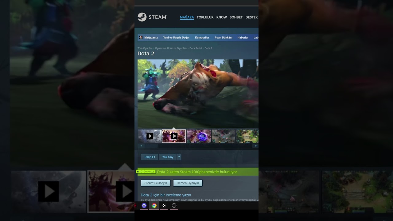 Dota 2  &uuml;cretsiz Steam oyunu #dota2 #steam  #shorts