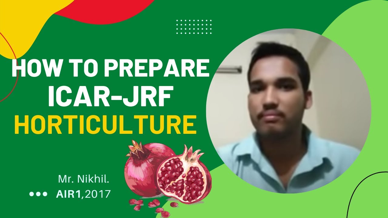 1st Ranker of Horticulture,ICAR-JRF- 2017,Nikhil.