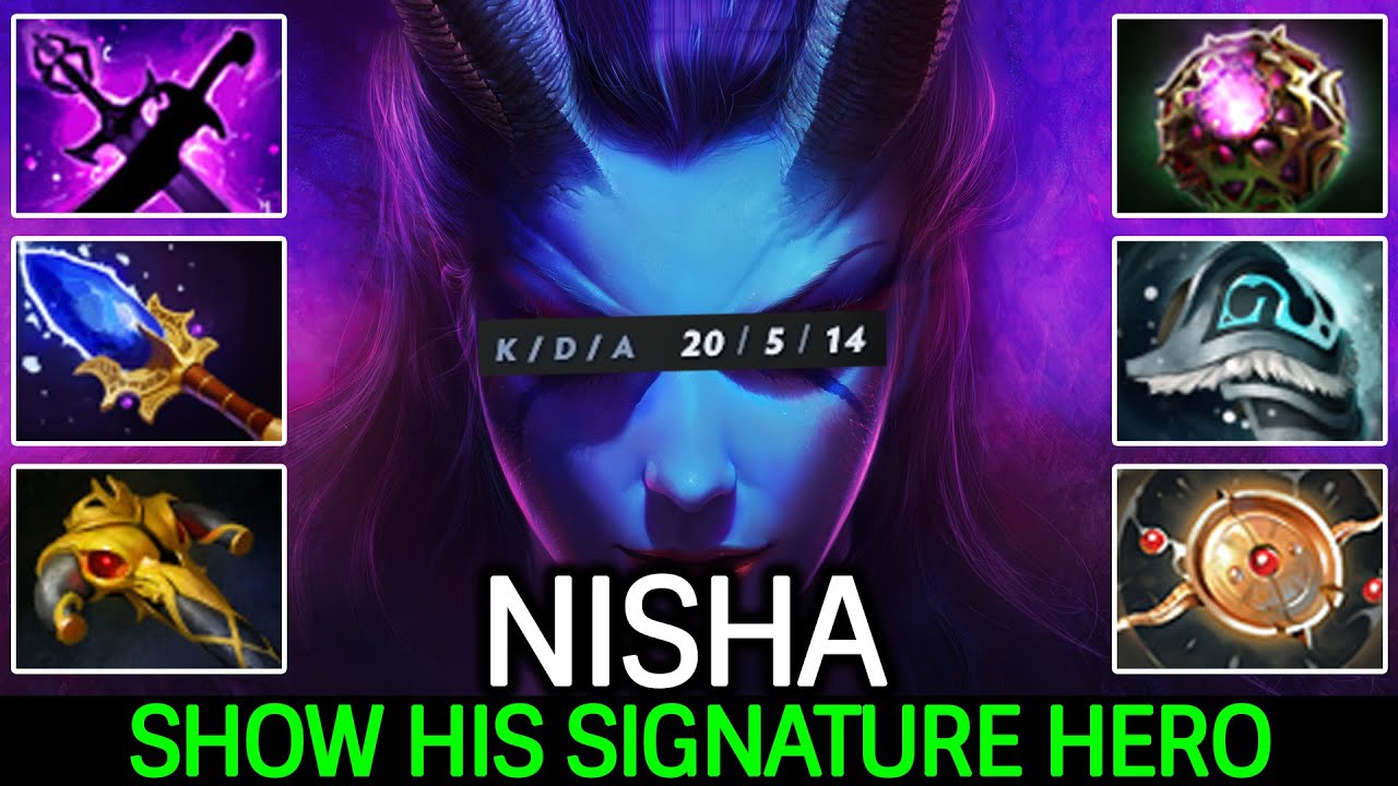 NISHA Queen of Pain &ndash; Show His Signature hero Against Meepo Carry Dota 2