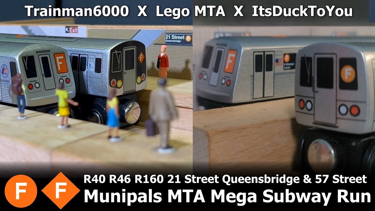 Munipals MTA R40 R46 R160 21st 57th Street Subway Mega Run @legomta-munipalstransportation@ItsDuckToYou