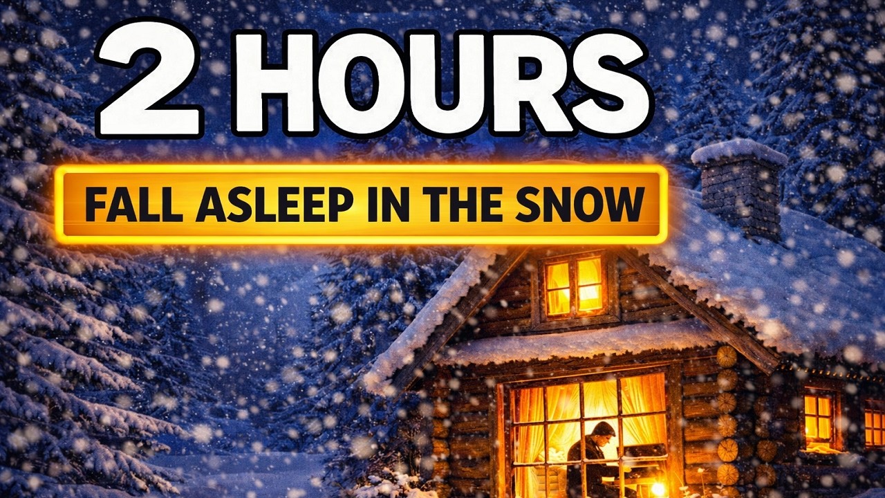 2 Hours Winter Piano Sleep ❄️ Soft Snowfall Music for Deep Sleep