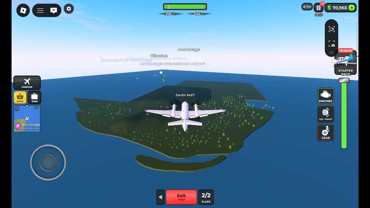 playing flight simulator for the first time