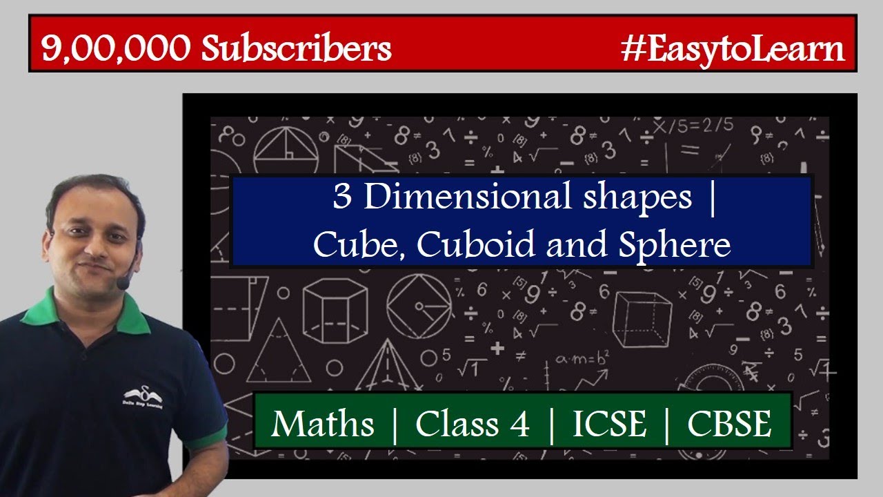 3 Dimensional shapes | Cube, Cuboid and Sphere | Class 4 | ICSE | CBSE