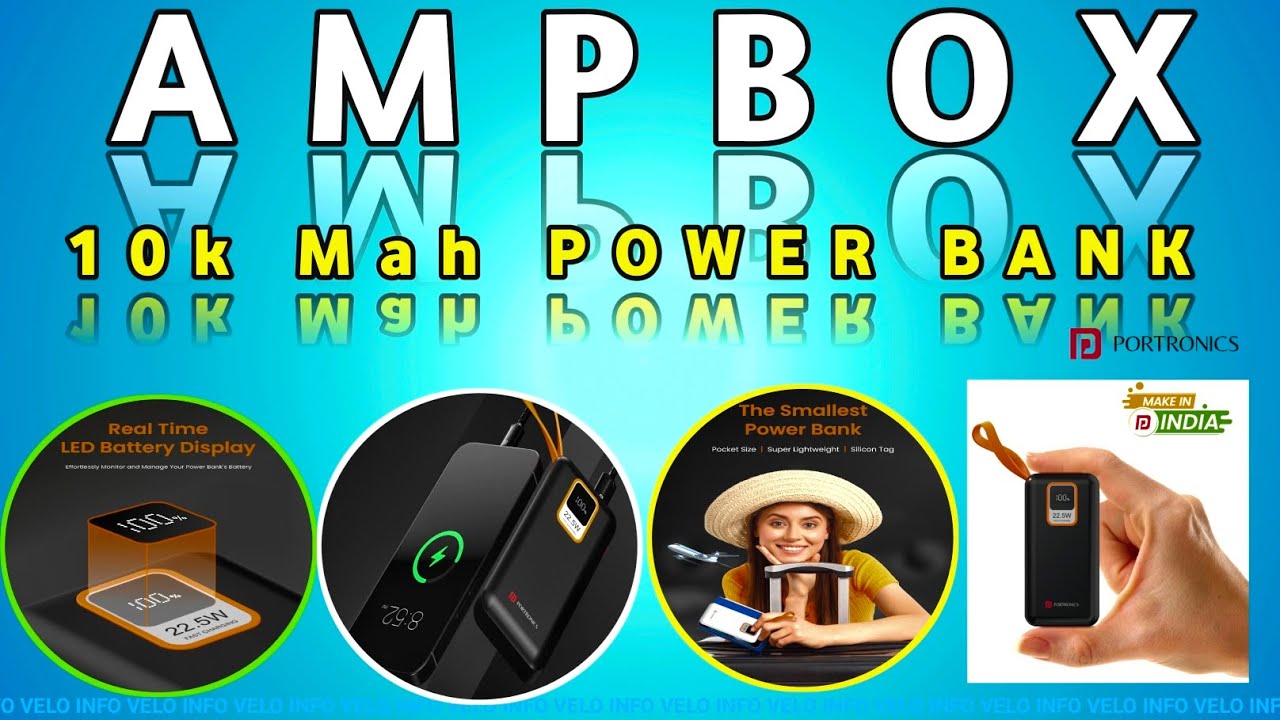Portronics Ampbox 10k Mah Power Digital Display 
