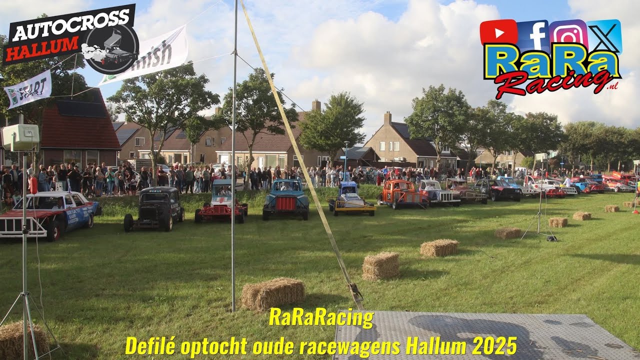 Defile oude racewagens autocross Hallum 2025