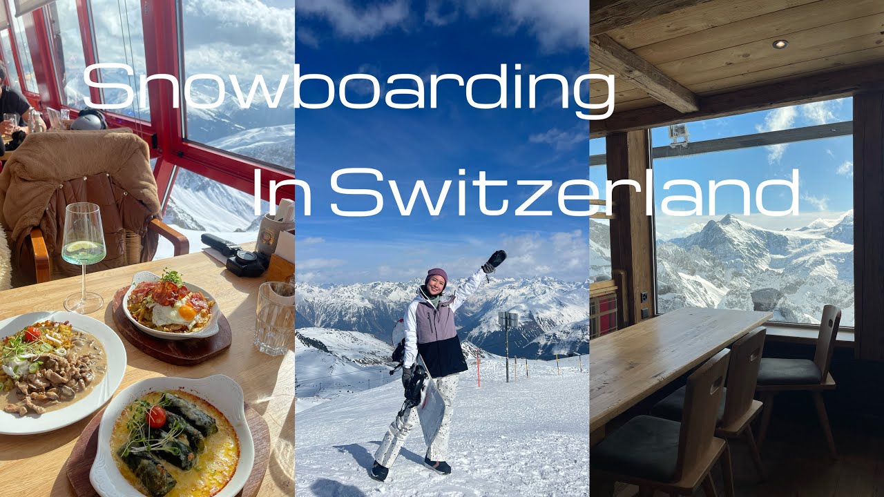 travel vlog | 5 days of snowboarding in switzerland 🏂, davos and titlis, apres-ski party ❄️