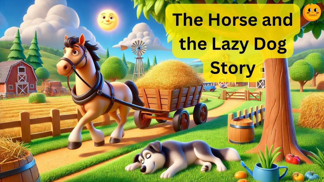 The Horse and the Lazy Dog | Bedtime Story in English| Moral story in English for kids| Tangy Orange