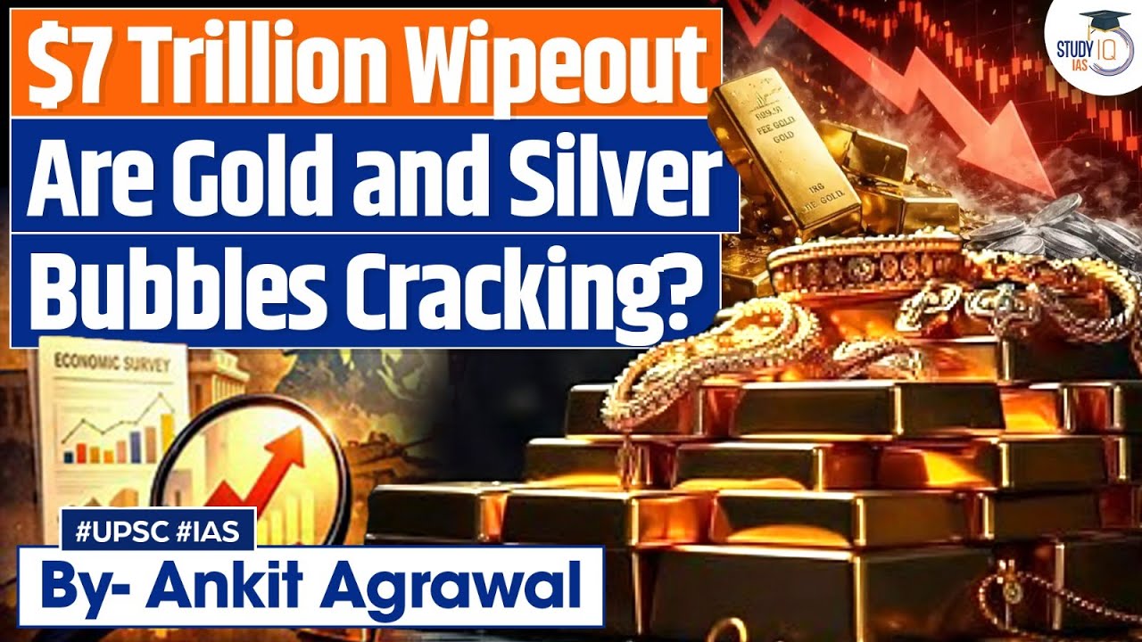 Are gold and silver bubbles cracking after $7 trillion wipeout? Ankit Agrawal Study IQ