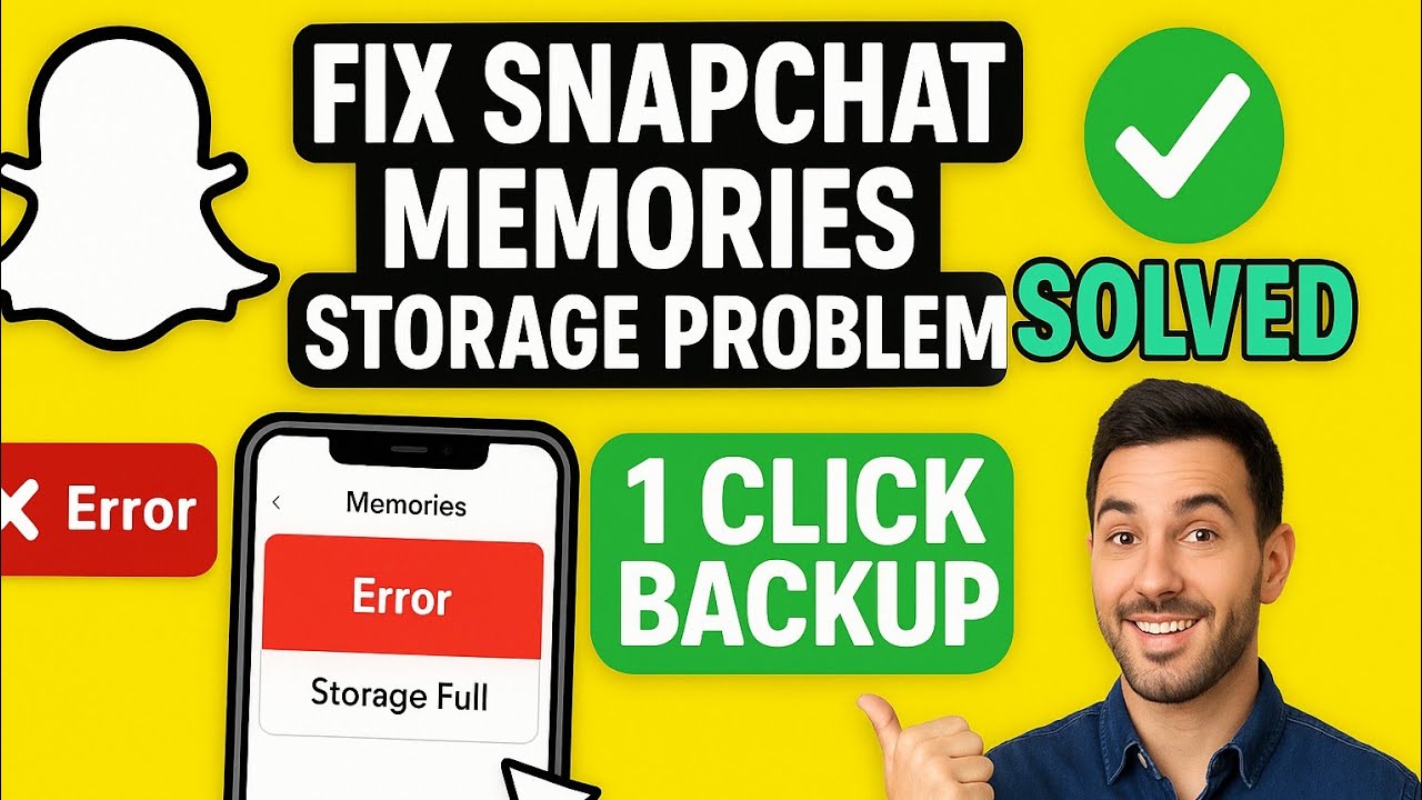 Fix Snapchat Memories Storage Problem | Backup Snapchat Memories in 1 Click | Download Snap Memorie 