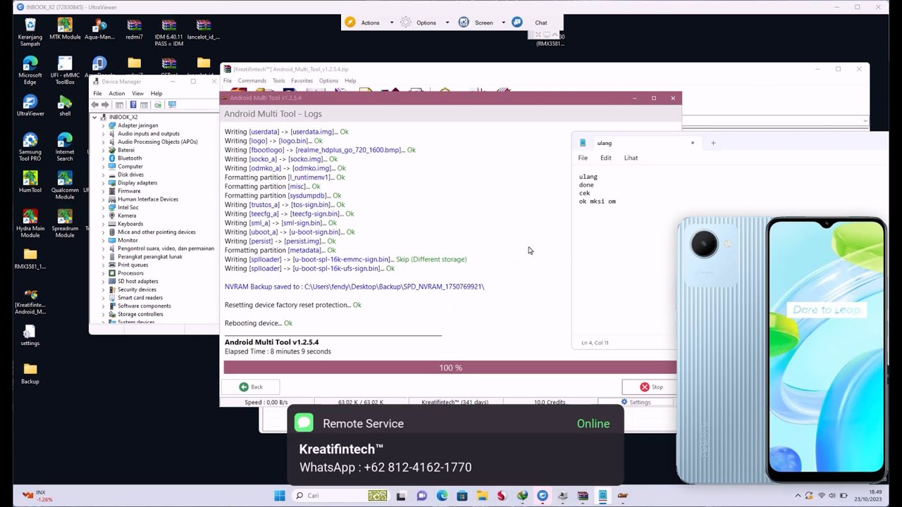 Realme C30 (RMX3581) Unbrick Flashing Fix Bootloop, Error System, Dead Boot