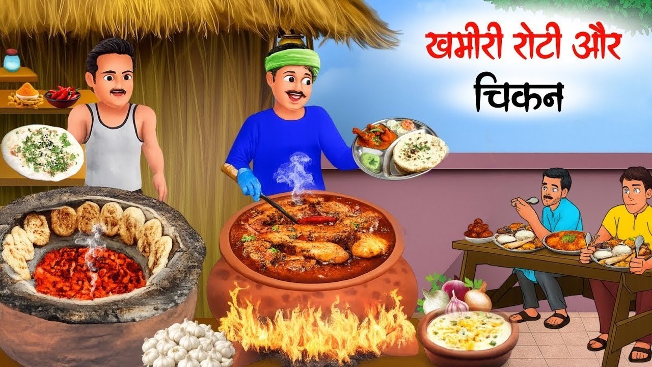 40 रुपए की गार्लिक खमीरी रोटी और बटर चिकन | hindi kahani | hindi moral stories | street food kahani 