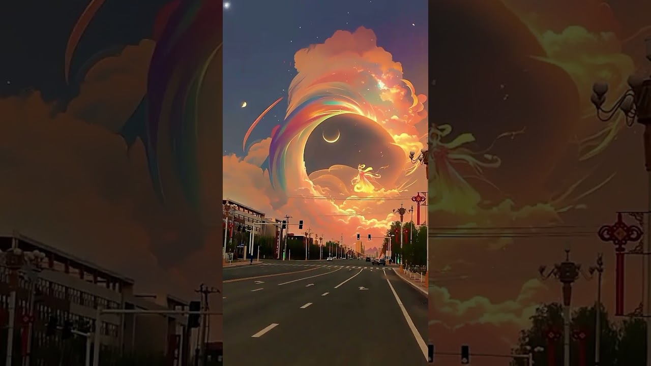✨ A Shocking Moment! Man Sees Angel Flying in the Sky 🌙😲 #Angel #Sky #skymagic #skycatcher #aisky