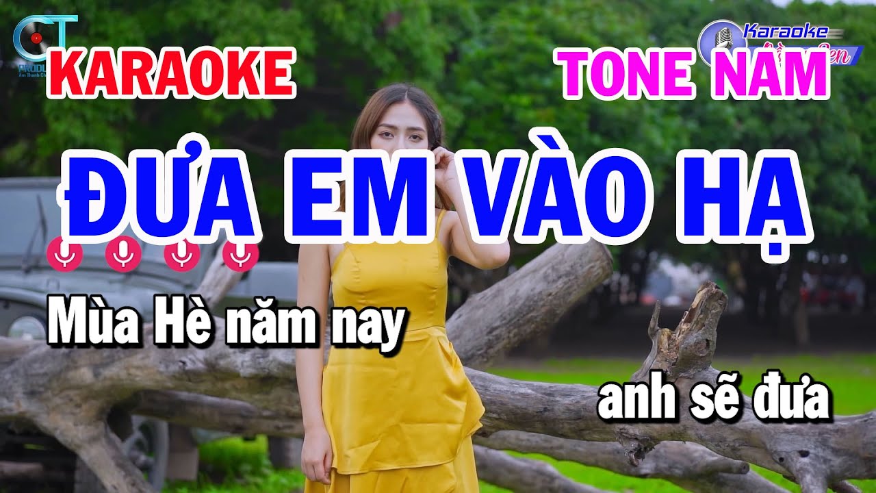 Karaoke Đưa Em V&agrave;o Hạ Tone Nam Nhạc Sống Rumba Hay