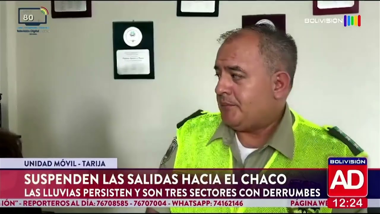 Suspenden las salidas hacia el Chaco por derrumbes en tres sectores de Tarija