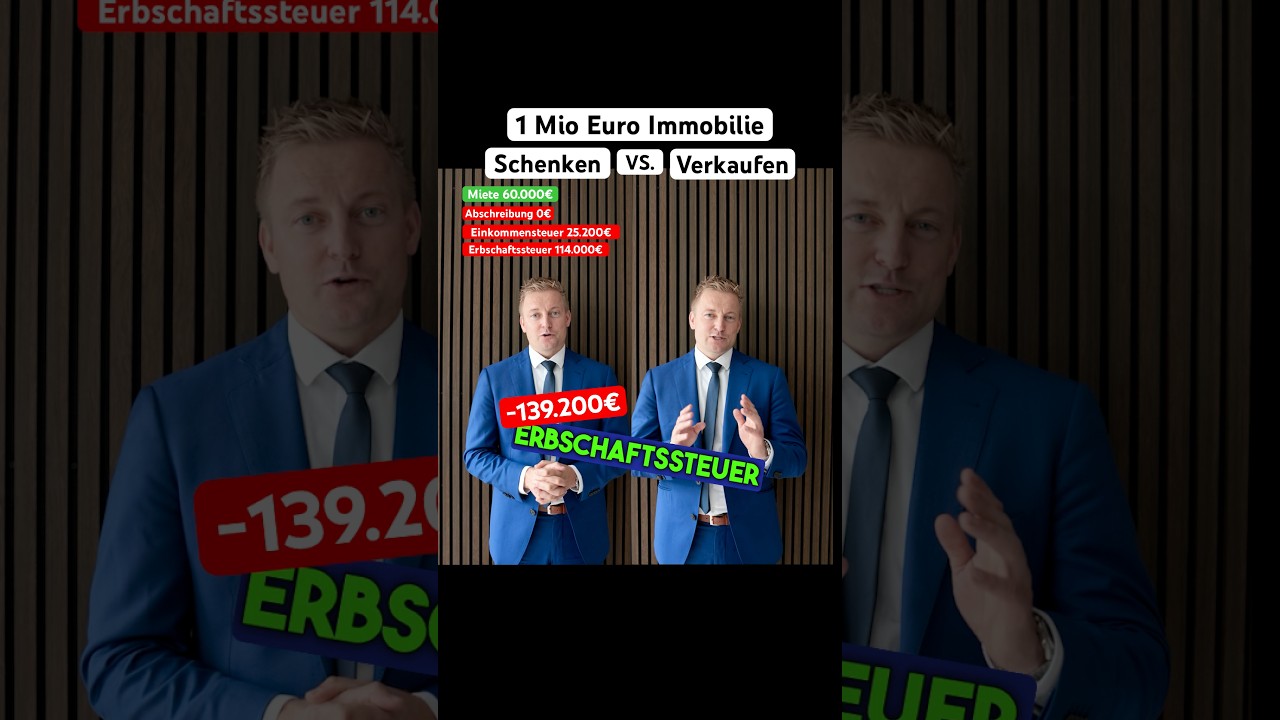 Schenken oder verkaufen? Der Steuertrick, der 145.000 &euro; spart!