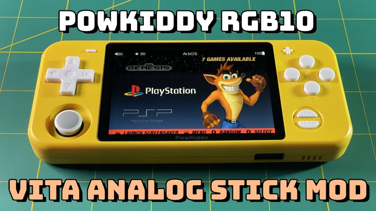 PS Vita Analog Stick on a PowKiddy RGB10