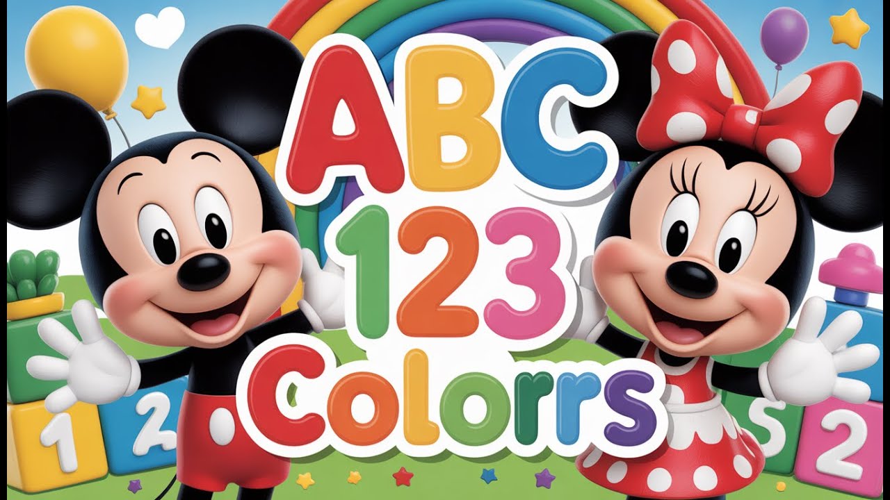 Mickey & Minnie Fun Learning | ABCs, Numbers, Colours for Kids