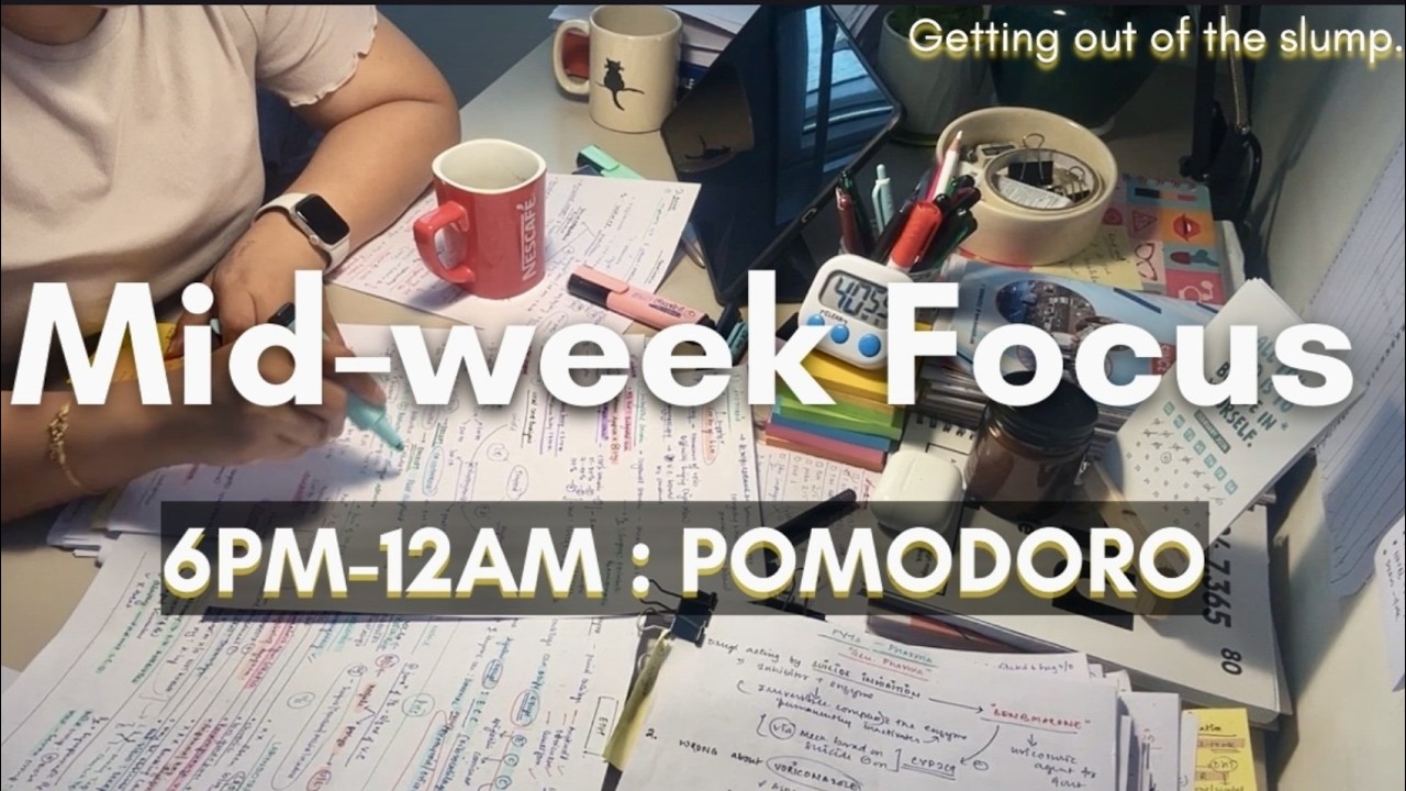 Midweek Focus : No more Slump | Rain Ambience, POMODORO, No Talking, Accountability  { DAY 86}