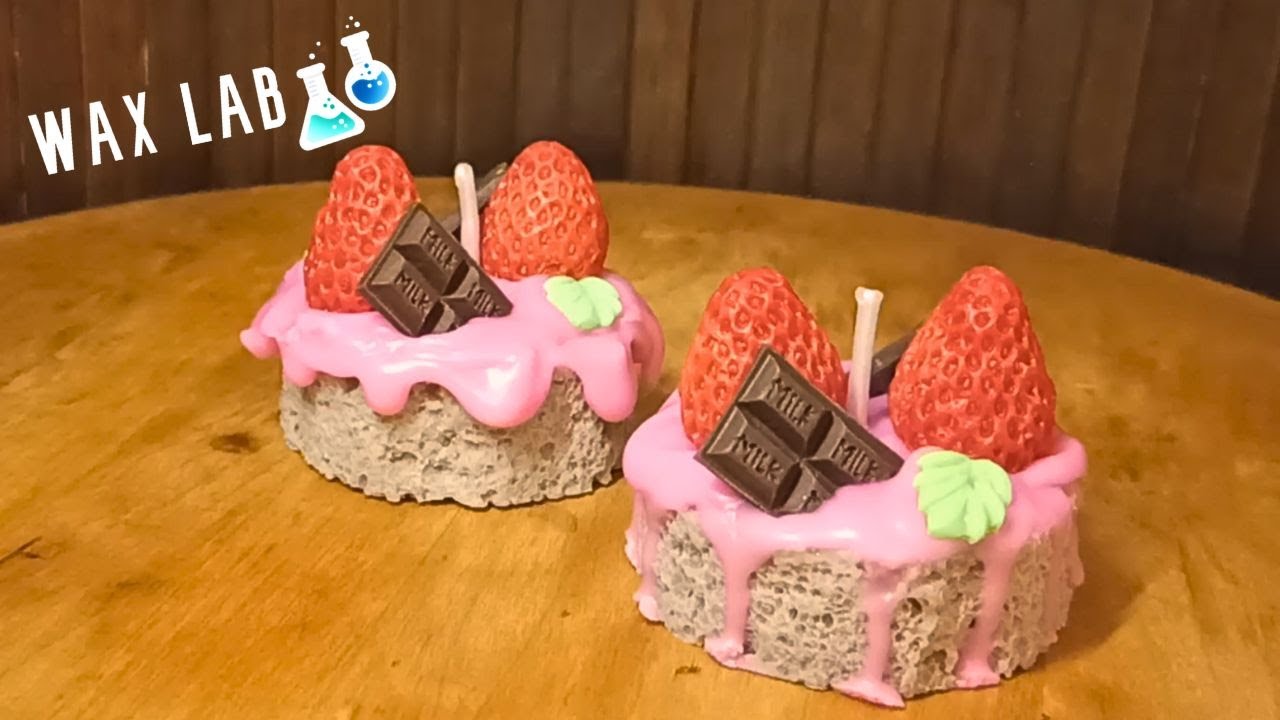 Idea para una vela tipo postre, con cera de Soja y realizada con moldes de silicona DIY