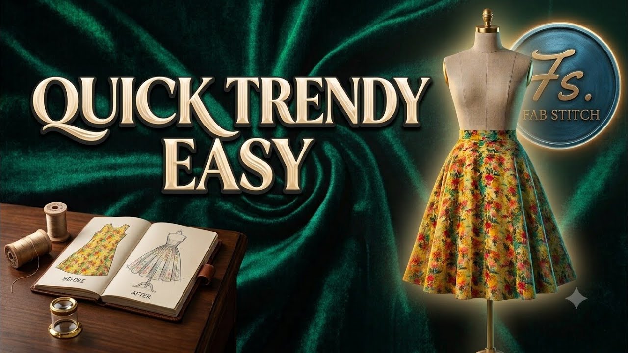 skirt cutting and stitching//skirt for girls/ fab stitch / #fashion  #sewing