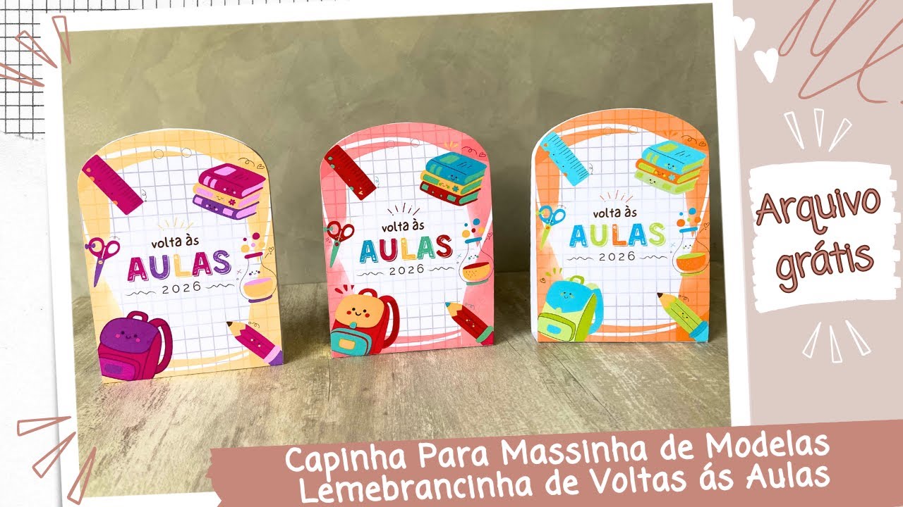 IDEIA DE LEMBRANCINHA VOLTA ÁS AULAS FACIL PARA IMPRIMIR | MOLDE GRATUITO #voltaasaulas #diy #2026