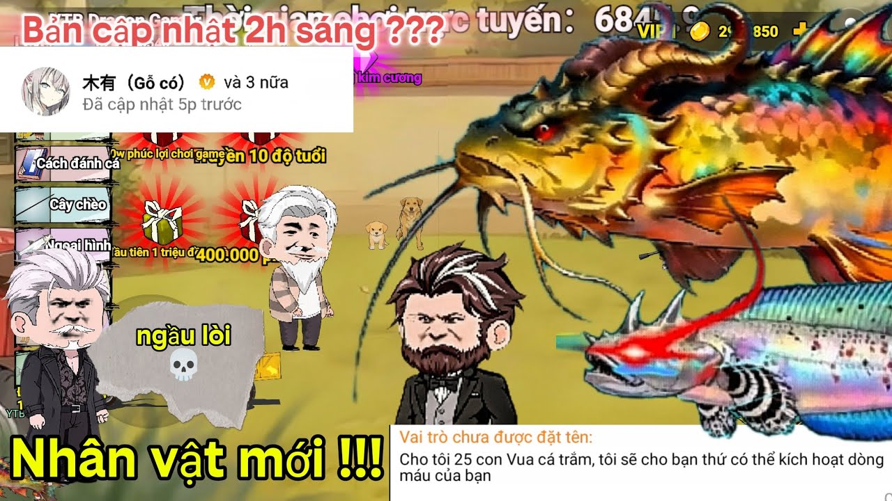 DragonGamer Linh hồn câu cá thế hệ thứ 2| Đập nát bản Update 2h sáng 💥💥💥 Mở dòng máu họ Chu 👎 Cú lừa