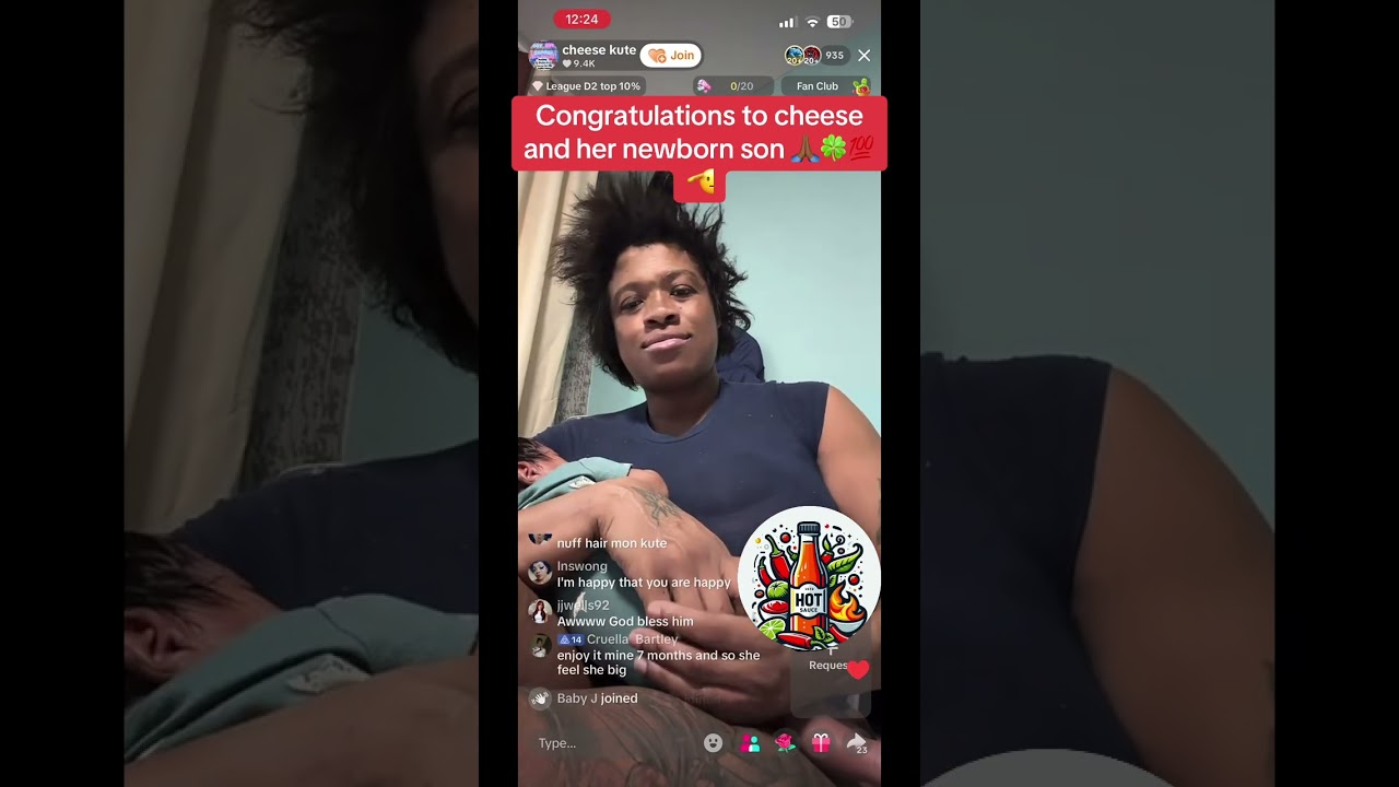 Cheese come to show off her newborn son on TikTok live#worldtvnews #tiktokviral #mostwatchedvideo 
