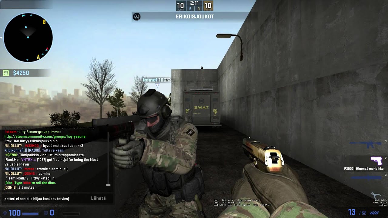 Jonne uhoaa Csgo (Petterl)  [Höyrysauna]