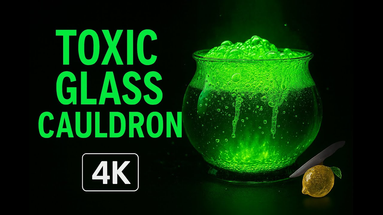 Toxic Glass Cauldron Overflowing in 4K ASMR