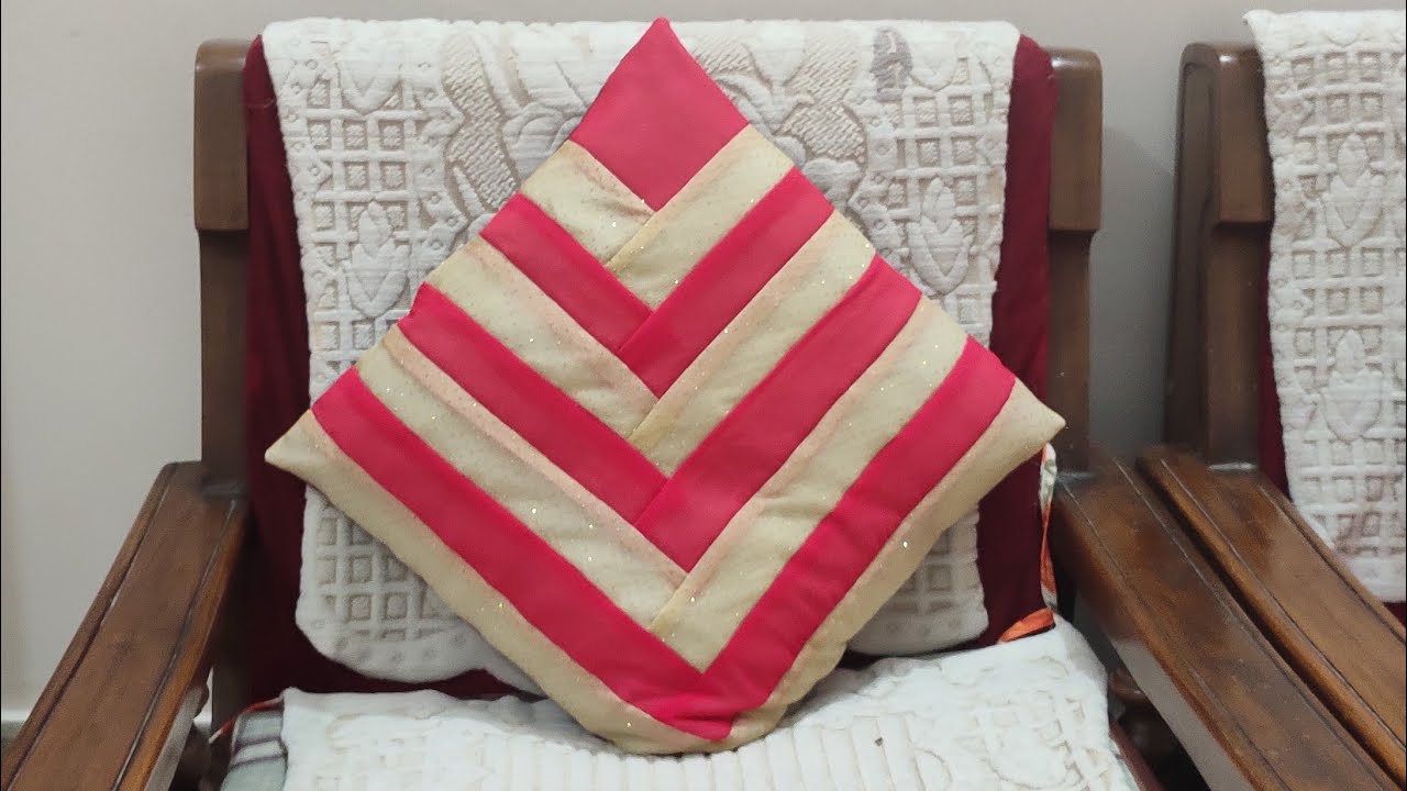 घर पर बनाए कुशन कवर बहुत ही आसानी से cushion cover cutting and stitching