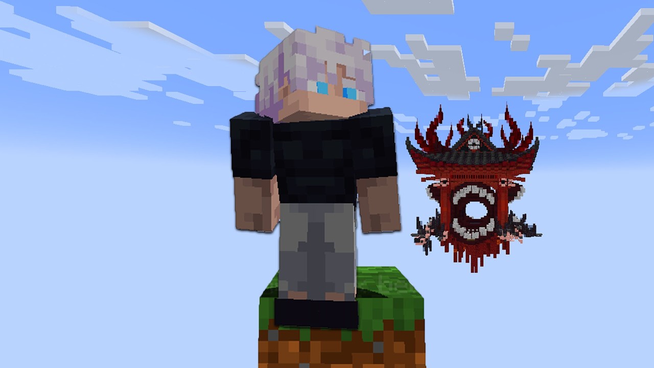 I Survived Minecraft Jujutsu Kaisen on ONE BLOCK