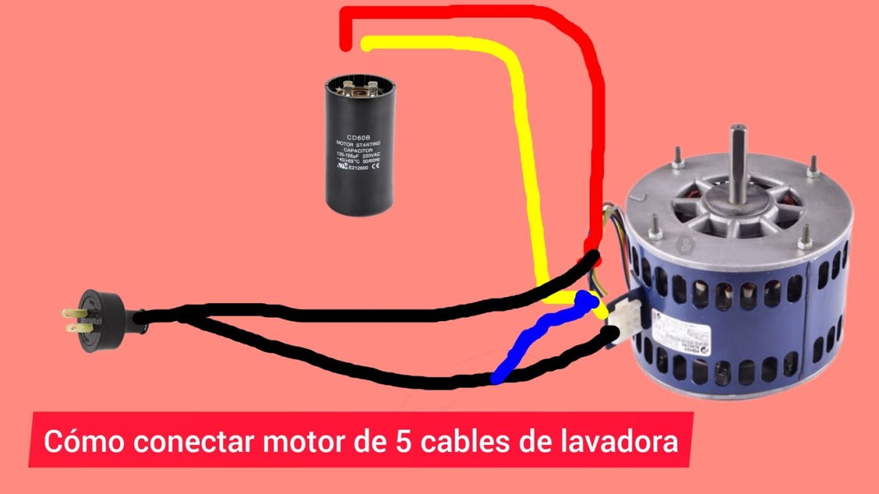 Cómo conectar motor de lavadora de 5 cables