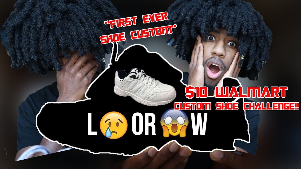 $10 Walmart Custom Shoe Challenge (Sharpie Edition)