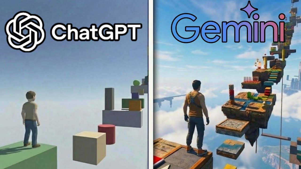 ChatGPT vs Gemini Make Only up From Scratch