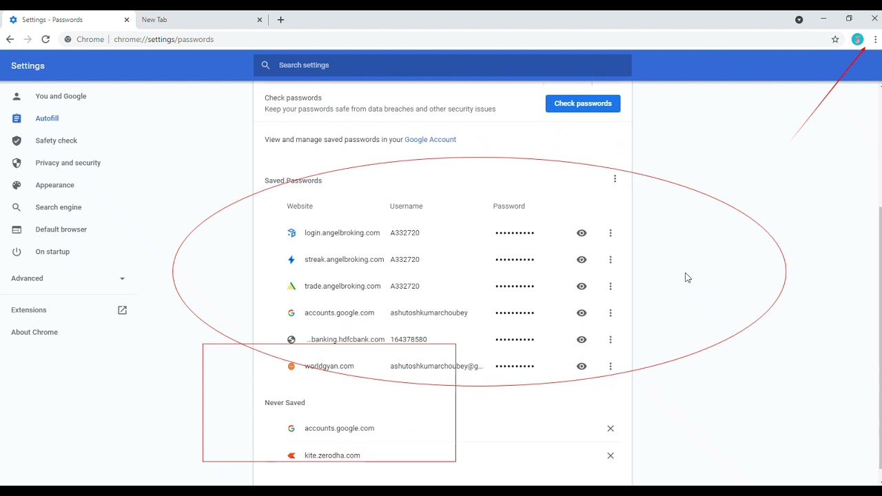 google chrome autofill password not working | How do I make Chrome autofill a correct password?