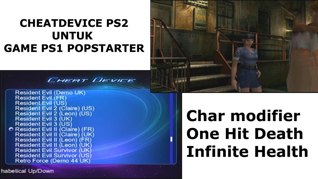 Cara Cheat Game PS1 POPSTARTER menggunakan Cheat Device di PS2