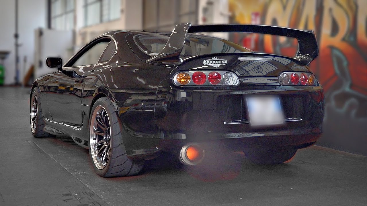 1000HP Toyota Supra BIG TURBO by Garage52 | 9000rpm 2JZ Sound, Flames & Turbo Flutter Noise!