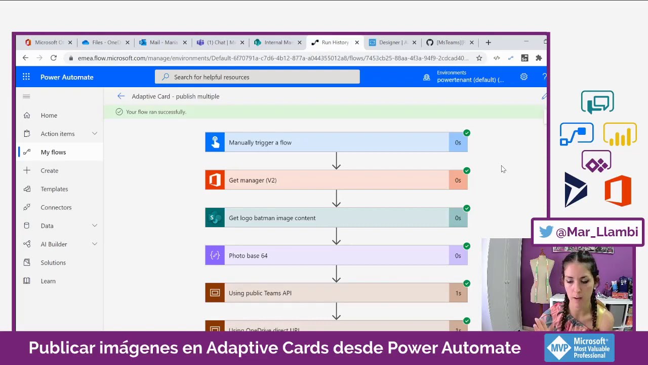 Insertar imágenes en Adaptive Cards desde Power Automate para Teams y Outlook