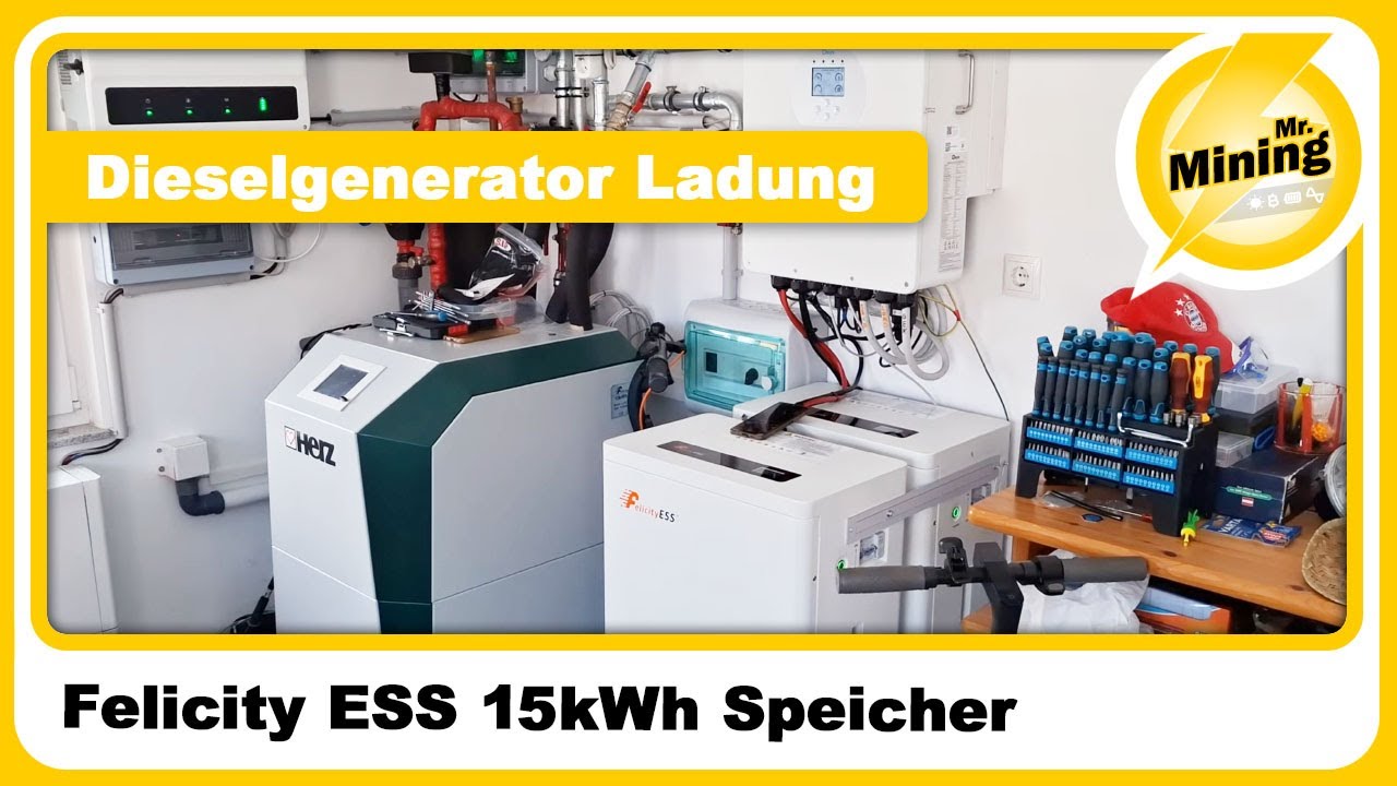 Deye hybrid&Felicity ESS 15kWh Speicher mit 4700 Watt Dieselgenerator Ladung